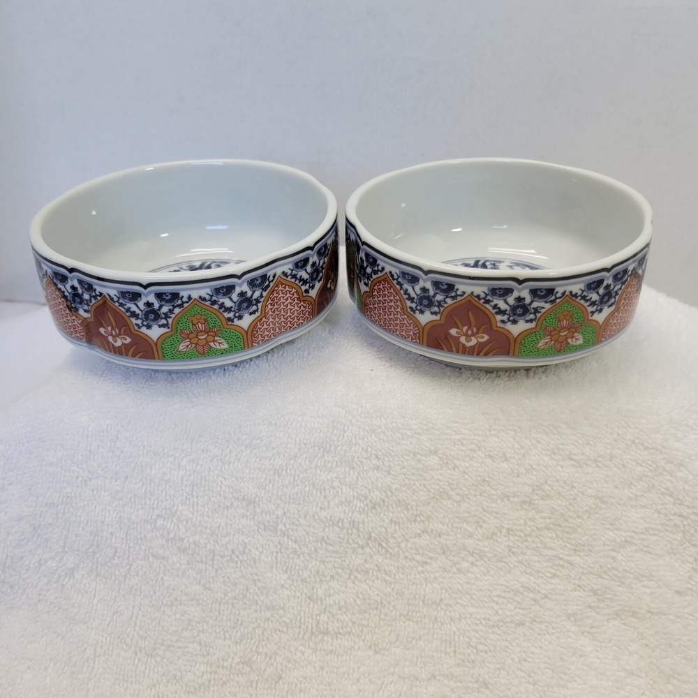 George Briard Ancestral Garden Authentic Reproduction Circa 1825 Ramen Bowls